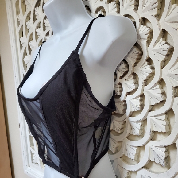 Sheer Corset Strappy Tank by Nasty Gal Collection NWT Size 12 - Picture 3 of 11